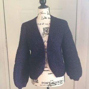 Mixed purple& black wool cardigan
